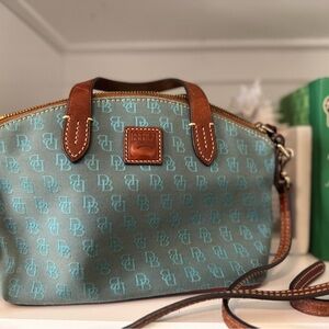 Dooney & Bourke Teal and Brown Crossbody Bag